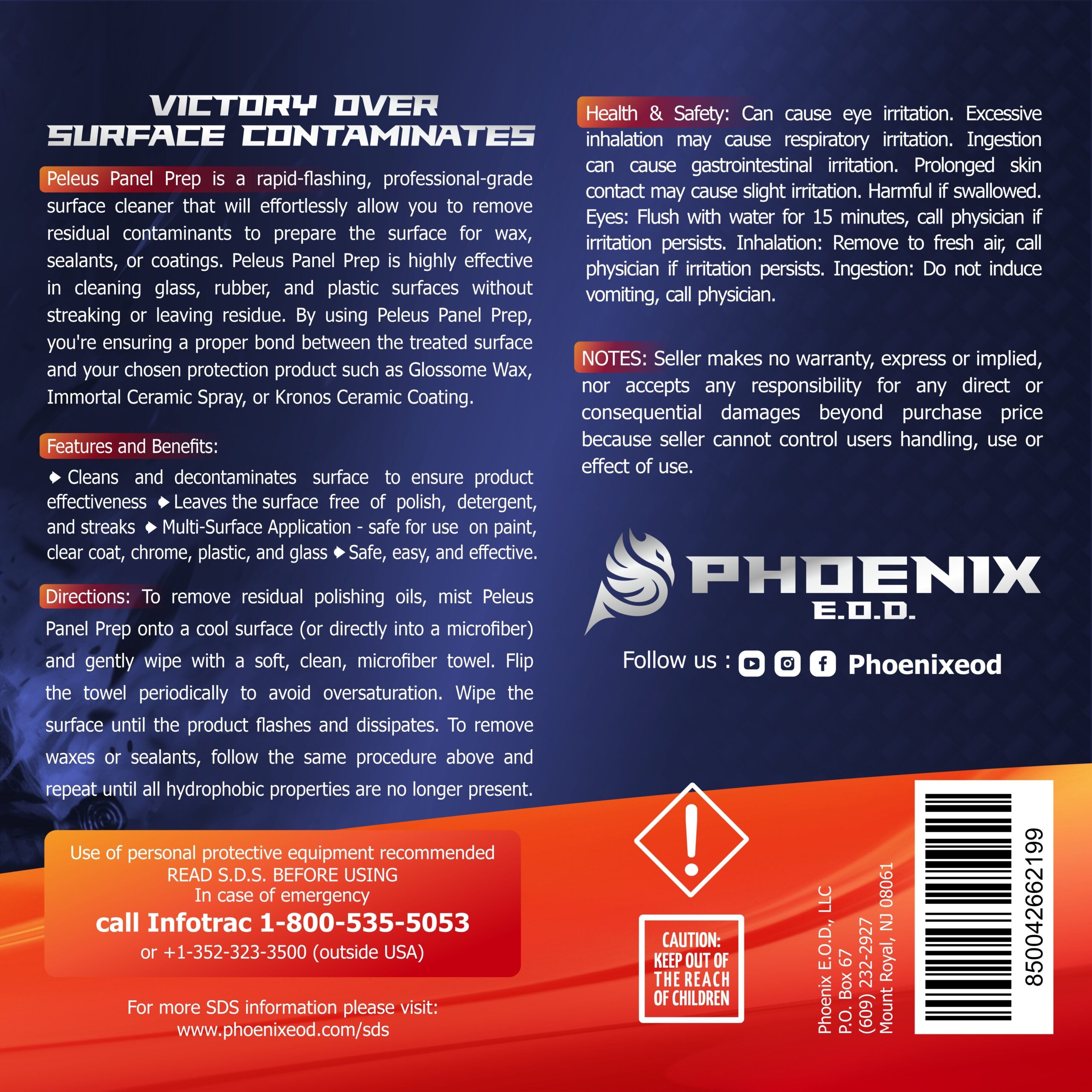 Phoenix EOD Peleus Panel Prep (473ml)