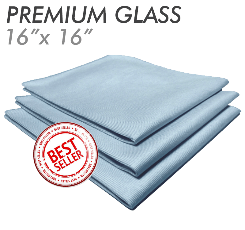 Premium Korean Microfiber Blue Glass and Window Towel