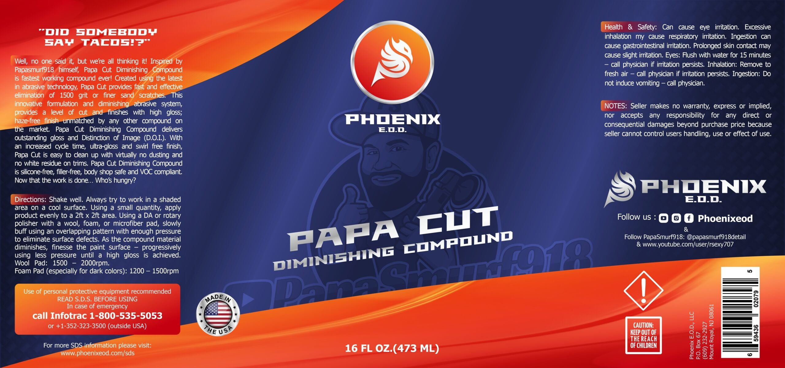 Phoenix EOD Papa Cut Deminishing Compound
